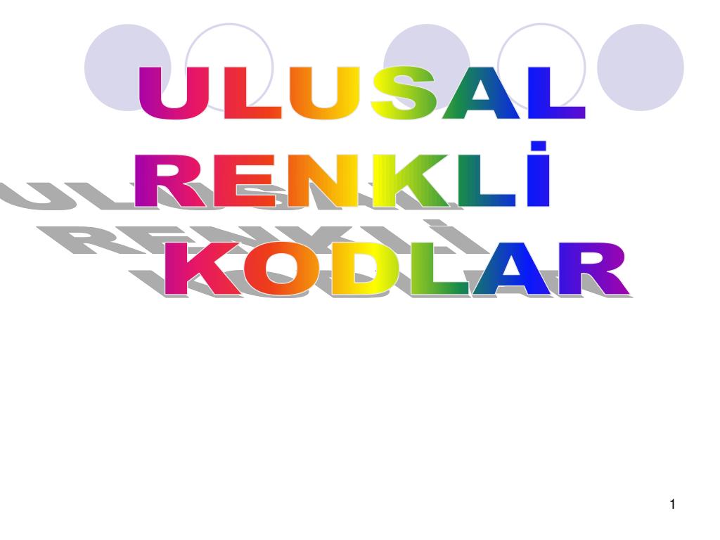 RENKLİ KODLAR EĞİTİMİ